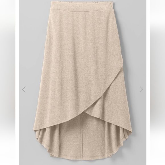 NWT PRANA Tidal Wave Hemp Sandwashed Soft Summer Skirt High Low Asymmetrical - Picture 3 of 6
